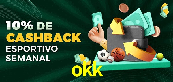 10% de bônus de cashback na okk